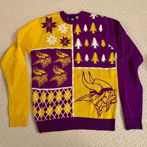 OFFICIAL NFL MINNESOTA VIKINGS CHRISTMAS SWEATER M